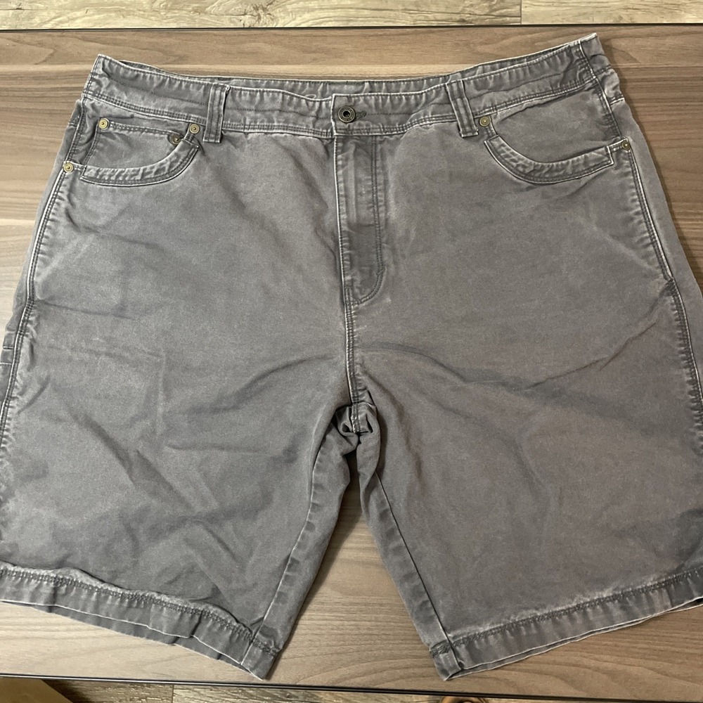 Eddie Bauer D1753086 Men's Gray Canvas Shorts Casual 5-Pocket Design Sz 42